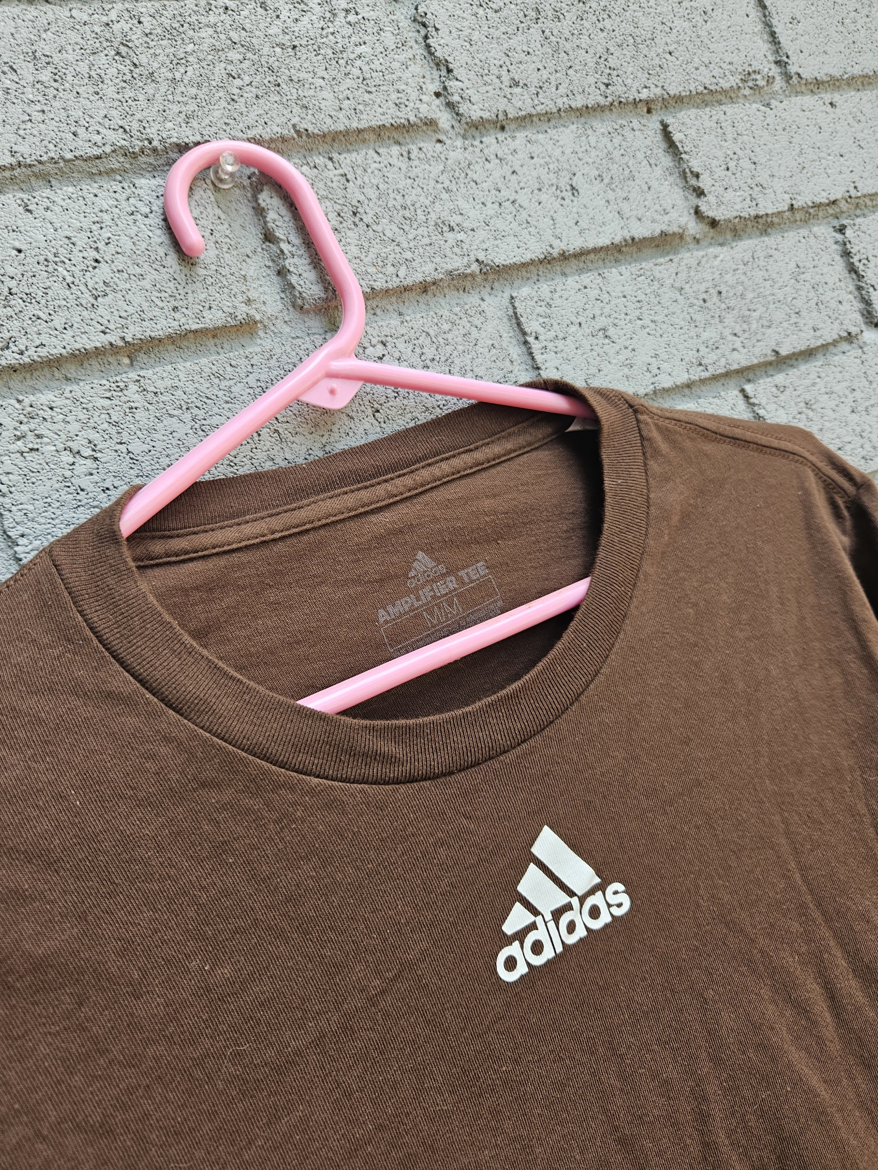 Adidas Brown Logo Tee Medium